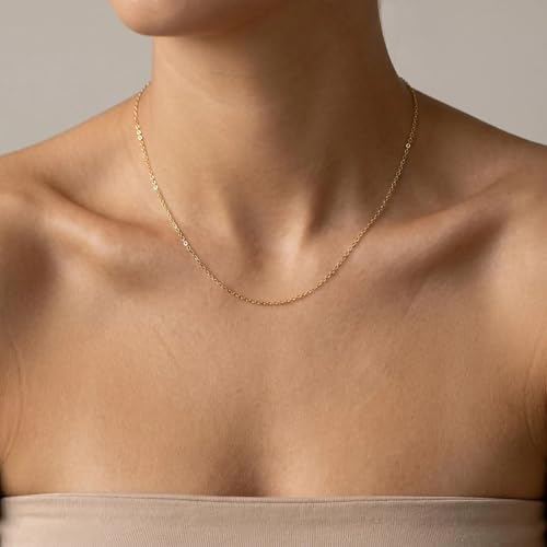 NONAMOIS 18K Gold Plated Stainless Steel Dainty Chain Necklace for Women - image 3