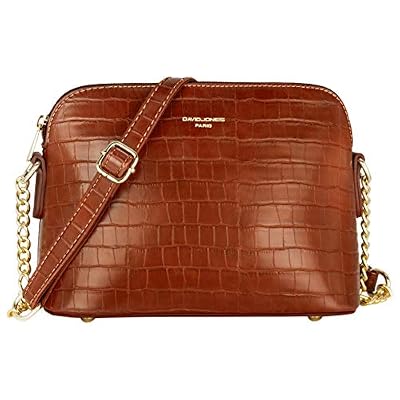 David Jones CM5396 COGNAC, Borsa a tracolla donna Marrone Krokodil Braun taglia unica