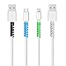 Jetec 36 Pieces Charger Cable Saver, Silicone Flexible Cable Wire Protector, Mouse Cable Protector, Suit for All Cellphone Data Lines (9 Black, 9 Grey, 9 Blue, 9 Green)
