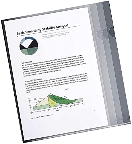 L Folder File A4 Size Transparent Clear Documents Holder Paper Holders Organizer (Pack of 48), Legal (L-Folder-SetOf48)