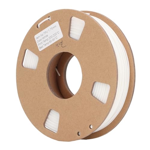 Filament TPU 1.75 mm haute élasticité 95A blanc stable pour imprimante 3D