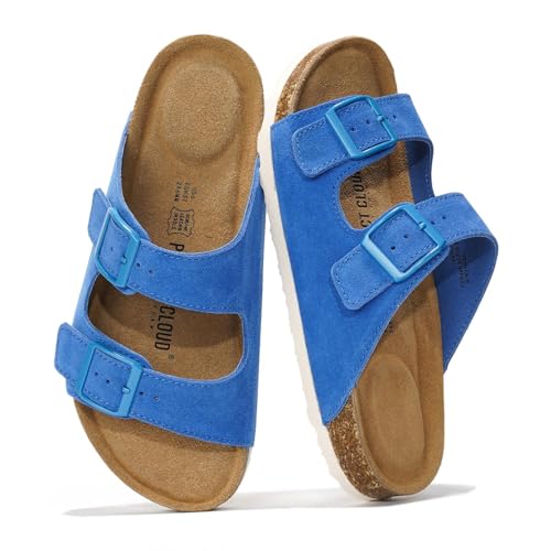 Venita Ocean Leather Flat Sandals Women 8