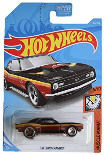 Hot Wheels 68 Copo Camaro Muscle Mania 6/10 Negro miniatura 1
