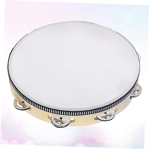 Abaodam 10 percussão Tamborim para crianças Tamborim para festas Tamborim para presentes sino de tam