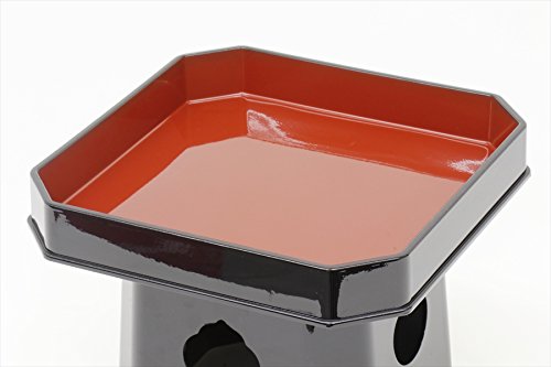 Amazon｜やまこう 国産 【黒（内朱）】□ 三宝・三方 □5寸□ 樹脂製
