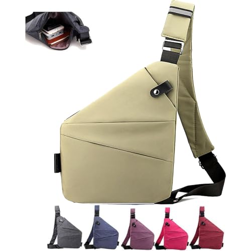 Image of Anti Theft Travel Bag for Women Men, The Slim Carry Sling Bag, Personal Flex Travel Purses Crossbody Bags Multi Pocket