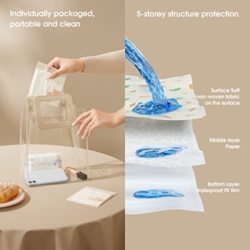 Seednur Baby Disposable Placemat Stick-On Placemats 20 Pack For Baby & Kids, Restaurant Table Mats 12" X 16" Sticky Place Mats (Fruit) #TOP2