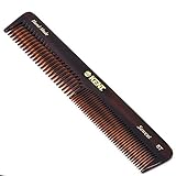 Kent 5T 6.6 Inch Double Tooth Hair Dressing Comb, Fine and Wide Tooth Dresser Comb For Hair, Beard and Mustache, Coarse and Fine Hair Styling Grooming Comb for Men, Women and Kids. Made in England