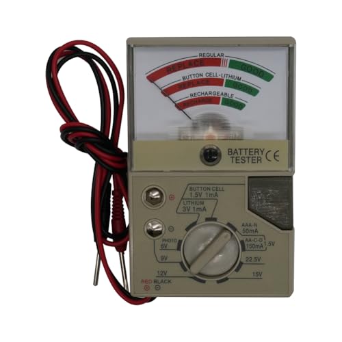 Uikdjgu Probador de Batería con Medidor Probador de Voltaje Eléctrico para Pilas de Botón AA AAA Comprobador de Batería