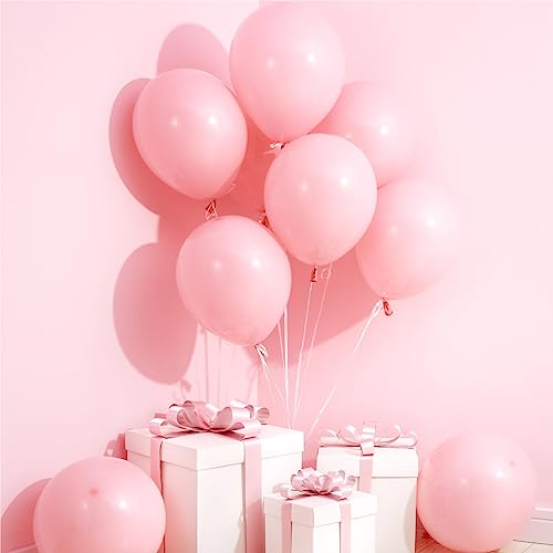 100Pcs Pink Balloons, 12 Inch Pink Latex Party Balloons Helium Quality For Gender Reveal,Engagement,Bridal Shower, Birthday Party, Baby Shower,Wedding Party Decoration (With Pink Ribbon)… #TOP3