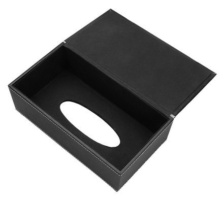 Better-Love Luxury Pu Leather Rectangular Tissue Box Holder Cover Case Tray Pumping For Home Office Car Automotive (Black) #TOP2