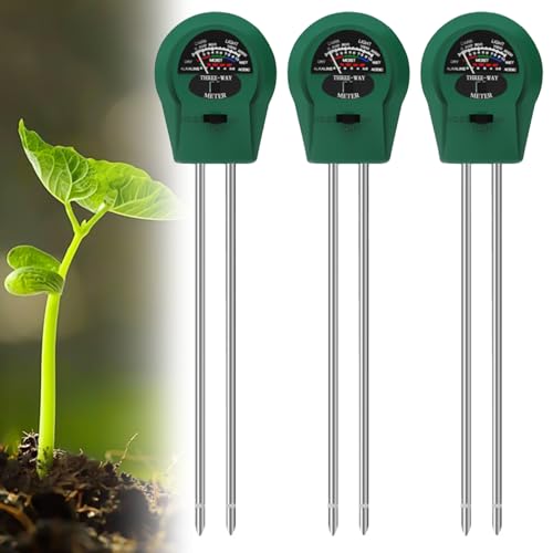 Behogan - Testeur de sol, compteur d'humidité du sol, compteur d'humidité du sol pour plantes, humidité du sol avec PH/température/lumière, ensemble d'outils de soin des plantes, applications de jardin,
