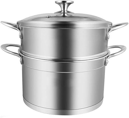 蒸し器 調理用 家庭用 ステンレス製 大容量 厚手 2層 電磁調理器