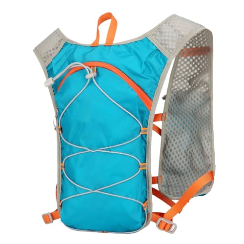 Chaleco de hidratación para correr, mochila transpirable de 0,14 kg, chaleco impermeable de tela Oxford, para senderismo, maratones, ciclismo o camping, almacenamiento seguro