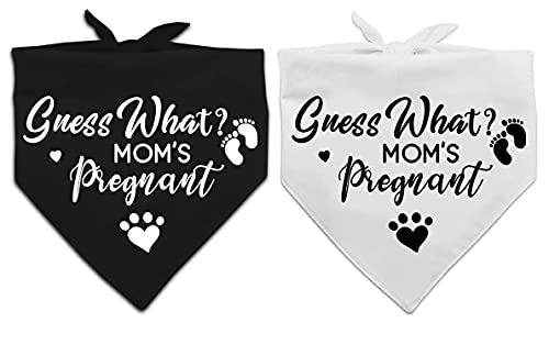 Guess what? My mom is pregnant, pregnancy announcement dog bandana, gender reveal photo prop pet scarf decorations accessories, pet accessories for dog lovers, pack of 2 2 Guess what? My mom is pregnant, pregnancy announcement dog bandana, gender reveal photo prop pet scarf decorations accessories, pet accessories for dog lovers, pack of 2 - image 3