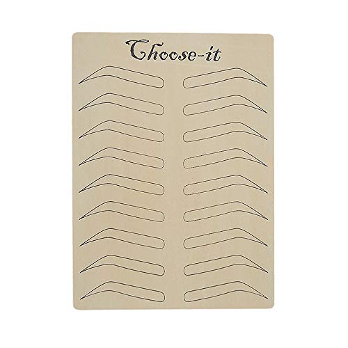 CHOOSE-IT Practice Skin For Eyebrow Tattoo Microblading Supplies Eyebrow Skin Permanent Makeup Latex Skin Microblading Fake Skin Sheets For Professionals And Beginners(5 PCS) (model 1)