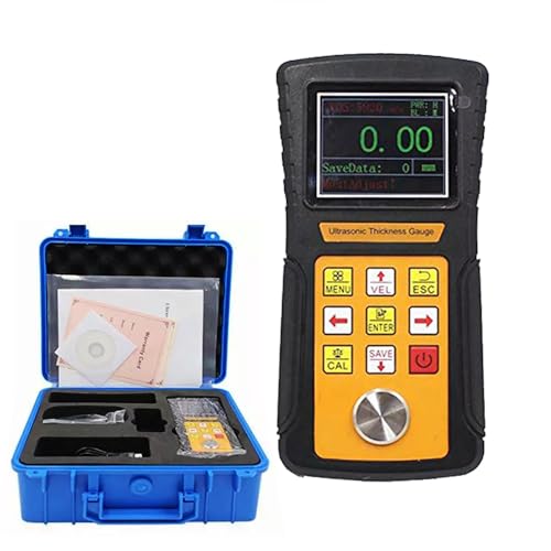 VTSYIQI Ultrasonic Thickness Meter NDT Ultrasonic Thickness Gauge with High Resolution 0.01mm Range 0.75mm to 600.0mm 0.03inch to 23.62inch Accuracy ±0.5% 40 Values Data Storage