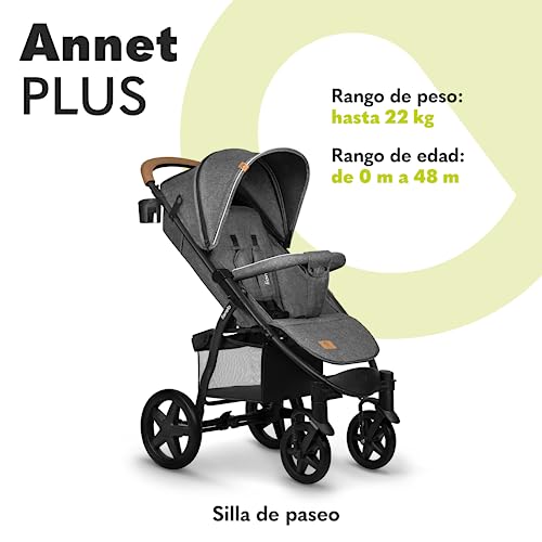 Miniatura 2 de Lionelo Annet Silla De Pase Para Niños Hasta 22 Kg 0-48m Ajuste Del Respaldo Hasta Posición Horizontal Capucha Xxl Plegable Fácil Con Ventana Mosquitera