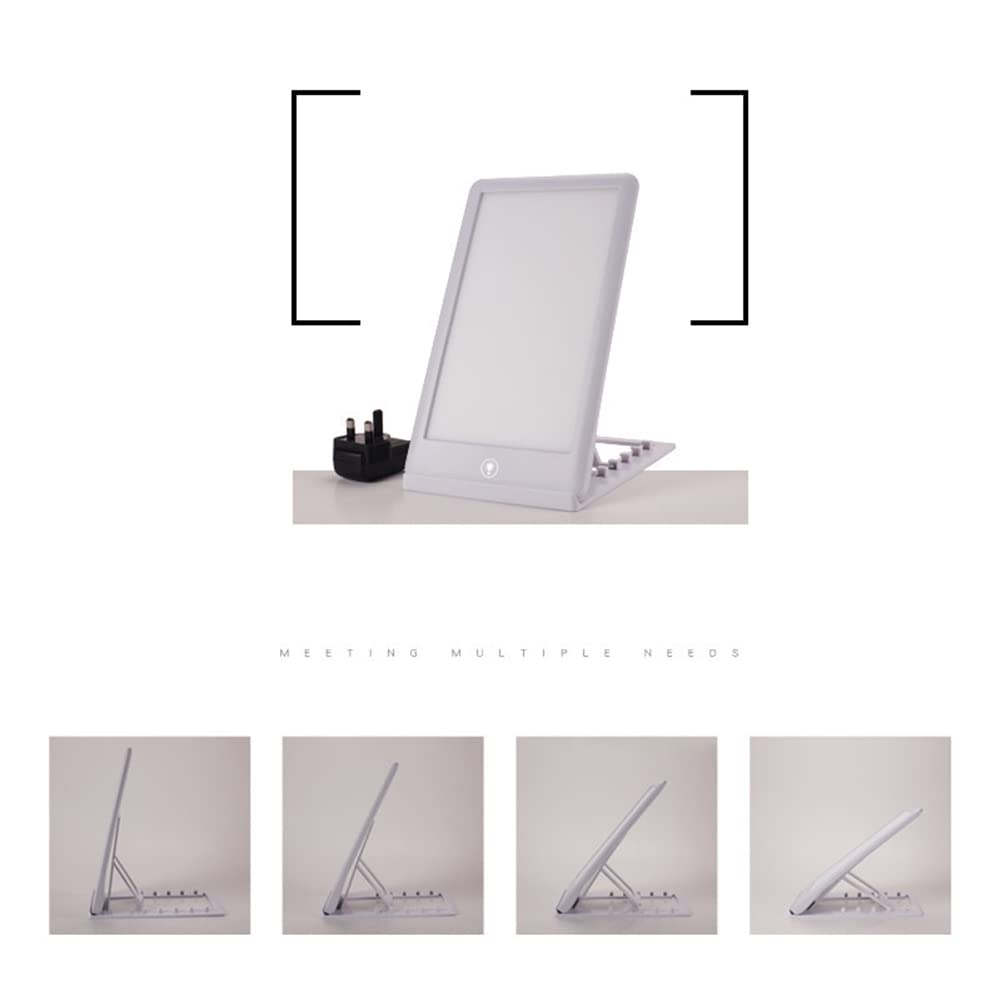 Lampe De Luminothérapie Triste, Boîte À Lumière Triste 10000 Lux, Avec 3 Niveaux De Luminosité Et Lampe À Lumière Naturelle Du Soleil 6500K, Lampes Tristes À Spectre Complet Sans UV,Blanc