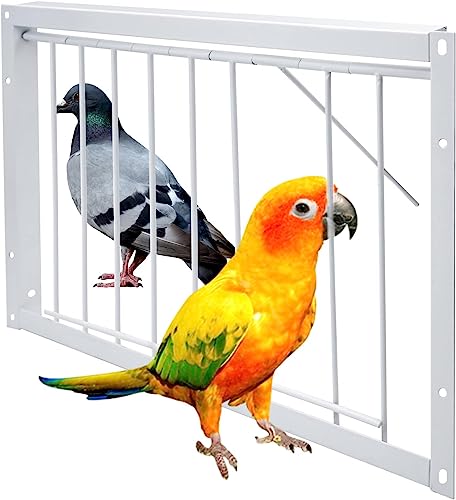 MOGOULUA 40 x 26 cm Jaula de Palomas Puerta de Entrada de Palomas Barra de Hierro Puerta de Pájaros...