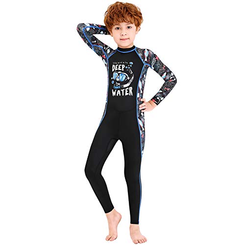 Image of Full Body Kids Swimsuit One Piece Rash Guard Long Sleeve Wetsuit Skin for Girls Boys