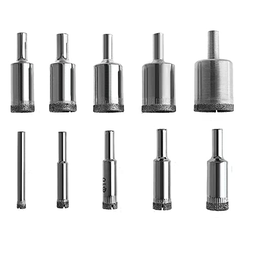 Broca diamante para vidrio y cerámica 10 piezas miniatura 1