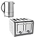 Price comparison product image Dualit Classic Kettle and 4 Slice Toaster Set 1.5L Extra Wide Slot Bagel and Bun Warming Defrost Function 2.3kW, Grey