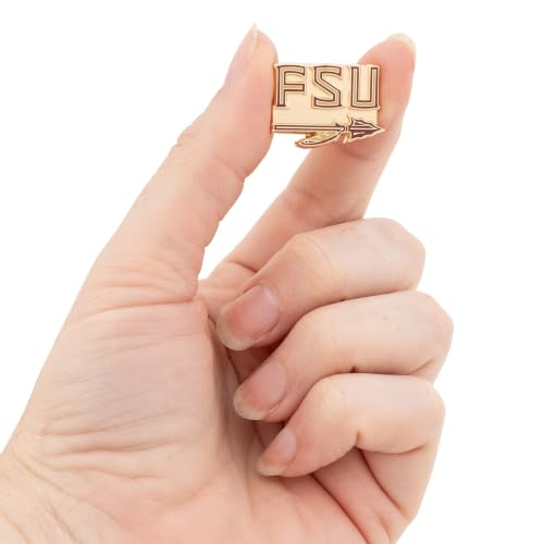 Image of Desert Cactus Florida State University Magnetic Metal Lapel Pin (E) | Officially Licensed FSU Florida State Seminoles Enamel Finish Lapel Pin Formal Wear Bag and Hat Jewelry Tie Track Brooch Pin