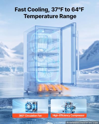 Image of VEVOR Outdoor Beverage Refrigerator, 15 Inch Undercounter Drink Fridge