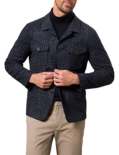 Pierre Cardin Herren Sakko Gemustert Mac-2 Futureflex Blazer, Bleu, 50 Homme