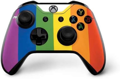 Skinit Decal Gaming Skin Compatible with Xbox One X Bundle - Originally Designed Vertical Rainbow Flag Design