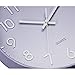Bernhard Products Purple Wall Clock 10 Inch, Silent Non-Ticking, Quality Quartz 3D Numbers Battery Operated Round Pretty Clock for Kitchen/Office/Kids Bedroom/Baby Nursery Room