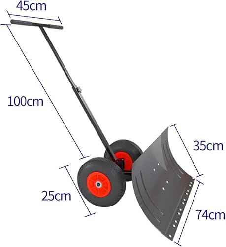 Miniatura 2 de Snow Shovel Multifunction Hand Push Snow Remover, Portable Wheeled Snow Removal Artifact, Outdoor Snow Removal for Driveway Garden Car Pala de Nieve