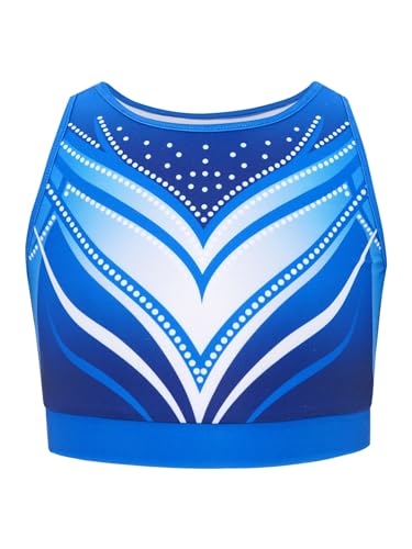 Kids Girls Athletic Crop Top Sleeveless Gymnastics Vest for Dance Ballet Workout