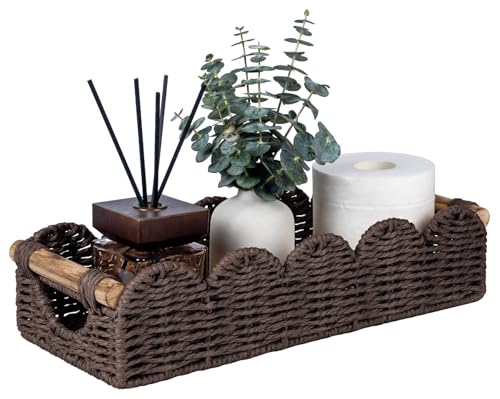 CubesLand Bathroom Basket Organizer, Toilet Decor Basket W/Cut Out Handle