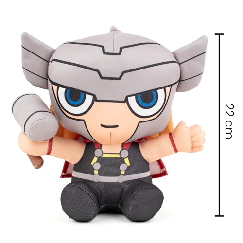 Image of Mirada Marvel Thor Soft Plush Toy - 23cm | Official Licensed Superhero Stuffed for Kids, Boys & Girls | Super Soft Cuddly Character Toy for Fans | Great for Birthday Gifts /Christmas /Diwali