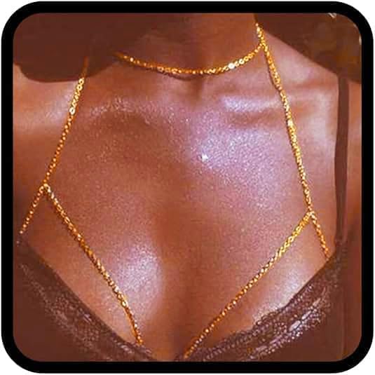 Gold Body Chain Bikini Chest Chains Sexy Bra Body Accessories for Women