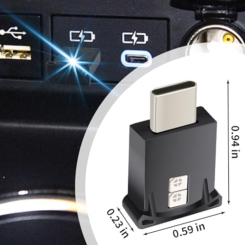 2 PCS Mini USB LED Car Light, 8 Color Adjustable Brightness