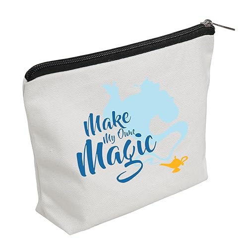 WZJHCL Magic Lamp Citazioni Makeup Pouch Bag Jasmine Inspired Cosmetic Kit Bag Aladdin Lover Storage Pouch Bag Aladdin Fans Survival Kit, Fai Magia, Moda