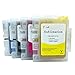 F-INK Prefilled Sublimation Ink Cartridge Compatible with Sublijet Sawgrass Virtuoso SG400 and SG800, Refillable Sublimation Ink Cartridge
