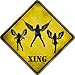 SMART BLONDE Angels Xing Novelty Metal Crossing Sign CX-138
