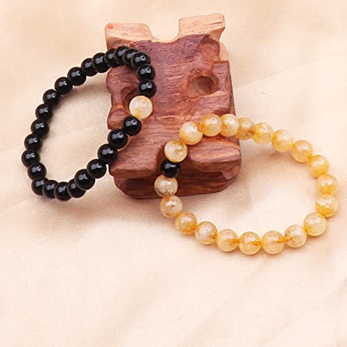 Image of KSQS Long Distance Bracelets For Couples, His And Hers Black Onyx Turquoise Forever Stone Bead Bracelet For Lovers, Crystal Healing Gemstone Bracelet For Woman Man(2pcs)