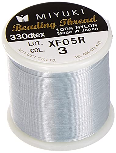 Rayher Hilo de Nylon transparente, 50 m, 0,27 mm ø, para abalorios rocallas y Delica, 89300606