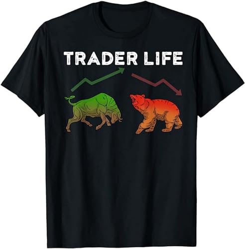 Men\'s Trader Stock Day Trading Shirt Market Forex Black T-Shirts Black L Men\'s Trader Stock Day Trading Shirt Market Forex Black T-Shirts Black L