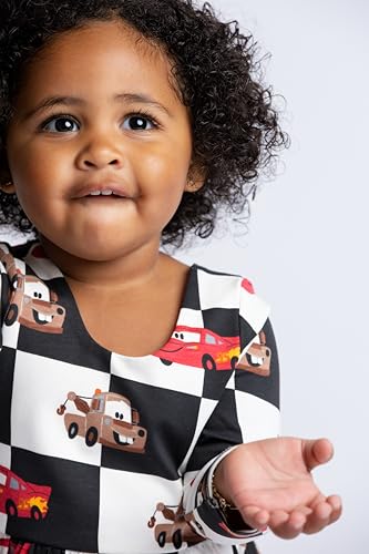 Image of monica + andy Short Sleeve Let's Dance Dress, Organic Cotton Playwear Clothes for Girls, Kids, Toddler & Infant Sizes