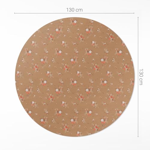 Tapis vinyle ø130 cm résistant à la rayure et très facile à nettoyer