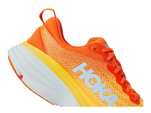 Hoka ONE ONE Men's Bondi 8Running Shoes, Puffin S Bill Amber Yellow, 9 US