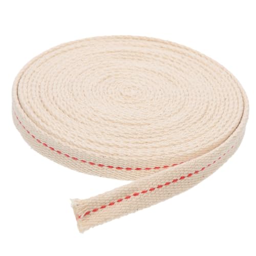 Happyyami 1Roll Cotton Kerosene Lamp Wick Replacement Wide Oil Lantern Wicks for DIY Oil Lamps Steady Flame Vintage Look for Kerosene Lanterns and Crafting