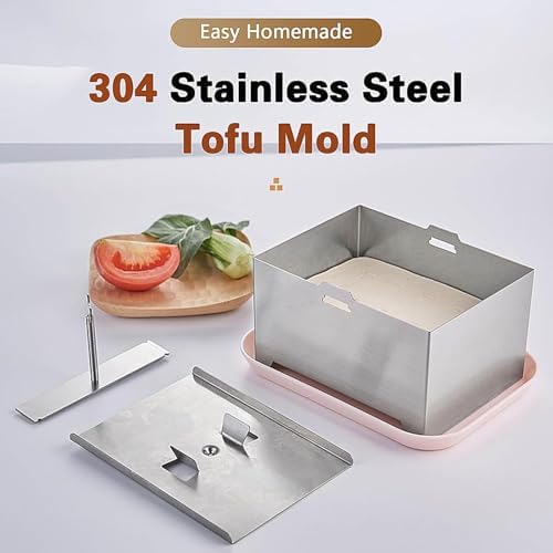 Stainless Steel Tofu Press – Adjustable Cheese Maker for Firmer Tofu & Cheese, Quick 10-30 Min Water Drain, 12 * 16cm/4.7 * 6.2in – Perfect for Homemade Delights