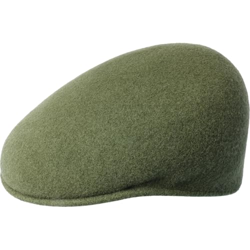 Kangol 504 Flat Cap by Women/Men - Men´s hat Wool with Peak All-Season Spring Summer Autumn Winter - XL (60-61 cm) Light Olive